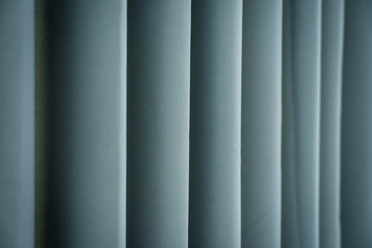 Velvet blue curtain